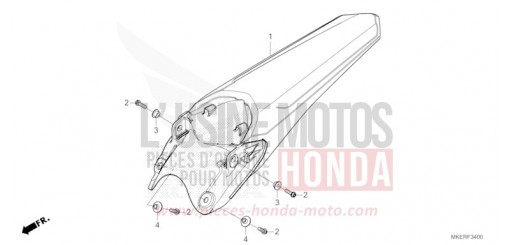 GARDE-BOUE ARRIERE CRF450RR de 2024